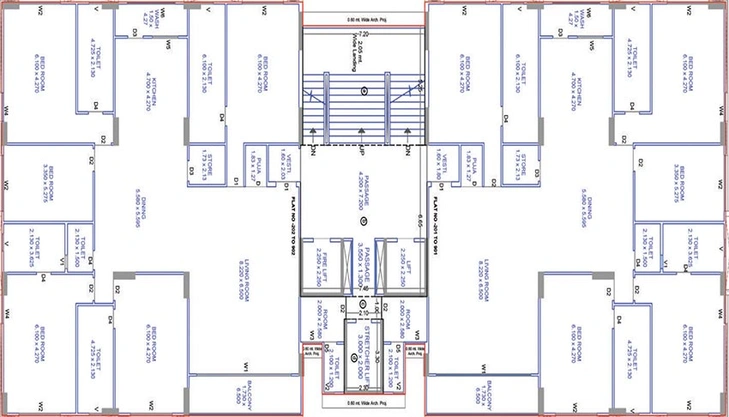 Floor Plan of Rajhans Silvana in Bharthana, Surat - Image 177016