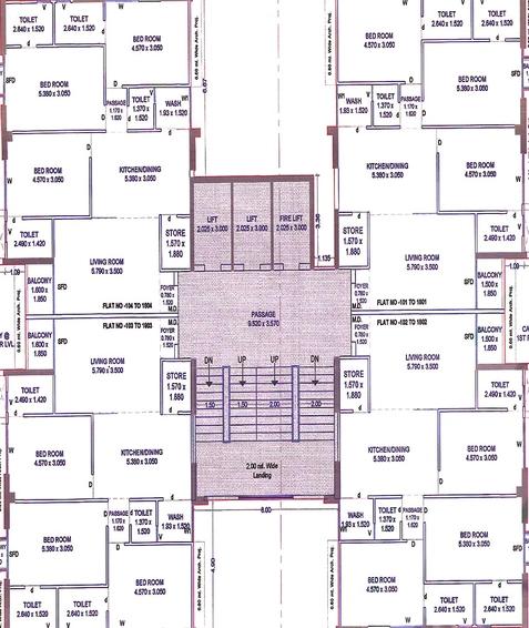 Floor Plan of Rajhans Unica in Adajan, Surat - Image 177030