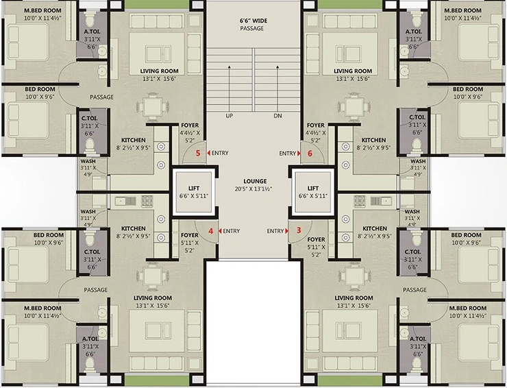 Floor Plan of Ramkunj Icon in Bhestan, Surat - Image 177039