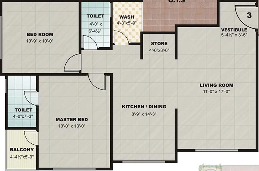 2 BHK Flat in Rameshwaram Campus in Adajan, Surat - Image 818802