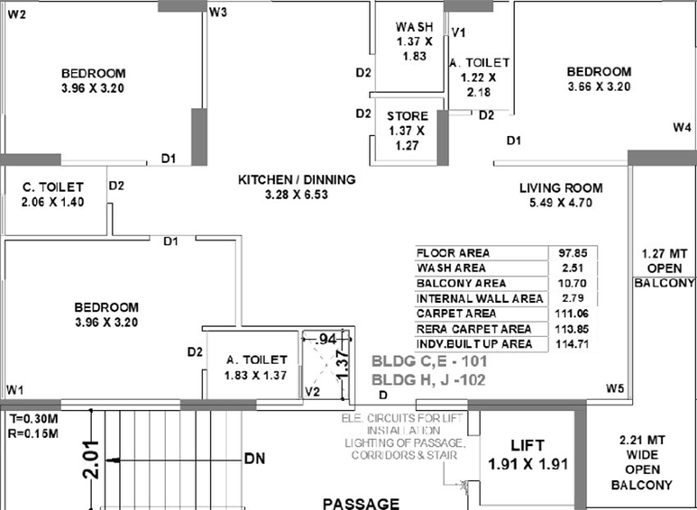 3 BHK Flat in Rameshwaram Hills in Bamroli, Surat - Image 818812