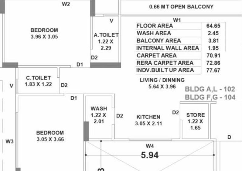 2 BHK Flat in Rameshwaram Ivaan Phase 1 in Palanpur, Surat - Image 818813