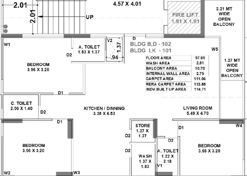 3 BHK Flat in Rameshwaram Ivaan Phase 1 in Palanpur, Surat - Image 818815