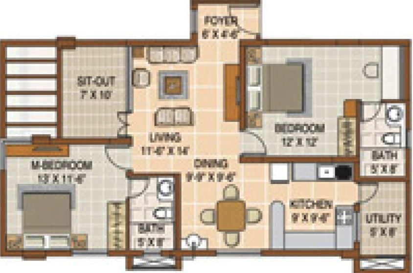 2 BHK Flat in Nester Raga in Mahadevapura, Bangalore - Image 818839