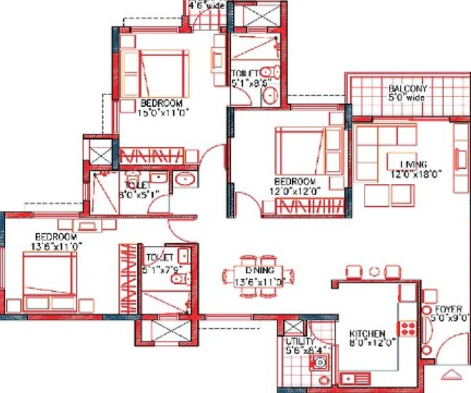 3 BHK Flat in NGHC Khelgaon in Khelgaon, Ranchi - Image 818867