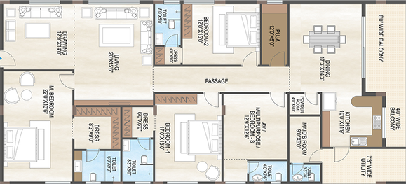 Floor Plan of Ayaansh Promenade in Yendada, Visakhapatnam - Image 177294
