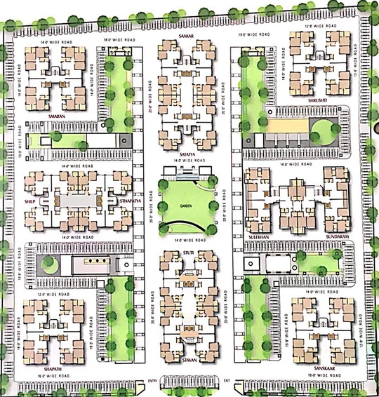 Master Plan of Chanchal Rang Raag Residency in Jahangirpura, Surat - Image 177313