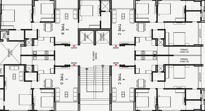 Floor Plan of Dev Aaradhyam in Bopal, Ahmedabad - Image 177618