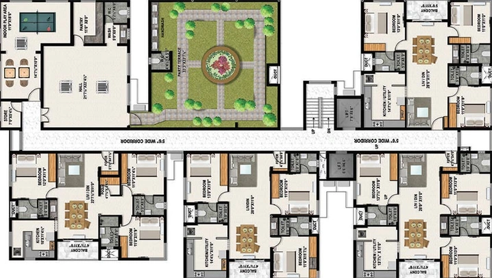 Floor Plan of Vibrant Ishana in Thiruvanmiyur, Chennai - Image 177750