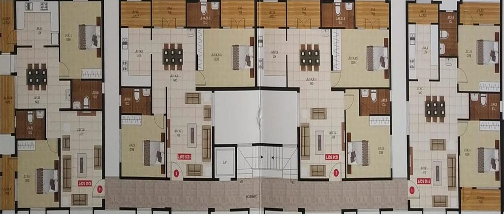 Floor Plan of Affinity Sowparnika in Yelahanka, Bangalore - Image 177867