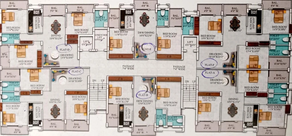 Floor Plan of Anaadi Panchmukhi Enclave in Hatia, Ranchi - Image 177915