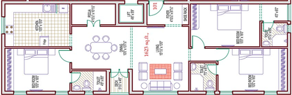 3 BHK Flat in Harmony Akshayam in Ashok Nagar, Chennai - Image 819110