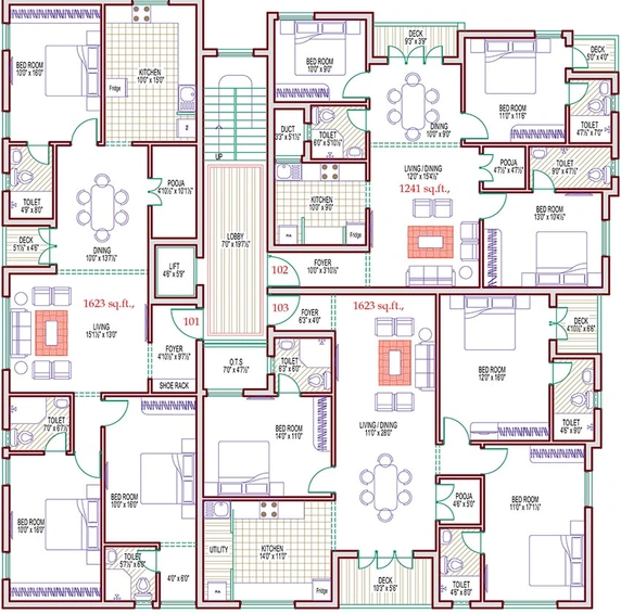 Floor Plan of Harmony Akshayam in Ashok Nagar, Chennai - Image 177963