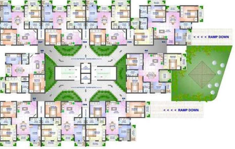 Floor Plan of Sowparnika Purple Rose in Hoskote, Bangalore - Image 178088