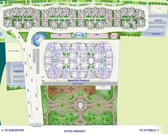 Master Plan of Sowparnika Swastika 2 in Sarjapur Road, Bangalore - Image 178112