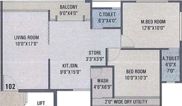 2 BHK Flat in Amideep Royal Homes in Mota Varachha, Surat - Image 819206