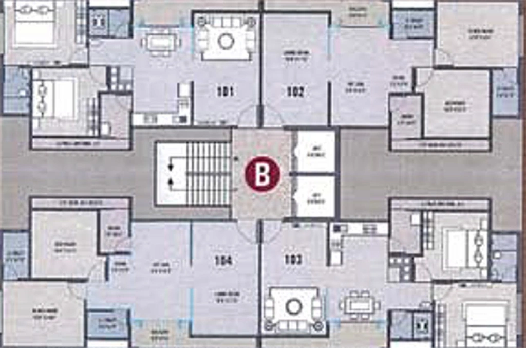 Floor Plan of Amideep Royal Homes in Mota Varachha, Surat - Image 178207