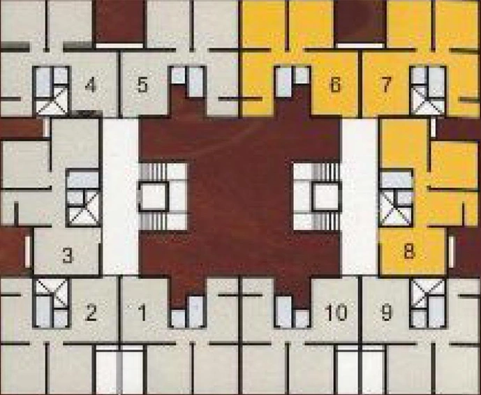 Floor Plan of Rudraksha Residency in Bhestan, Surat - Image 178250