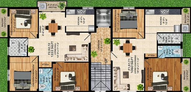 Floor Plan of Vasiyam Aspire in Sithalapakkam, Chennai - Image 178258