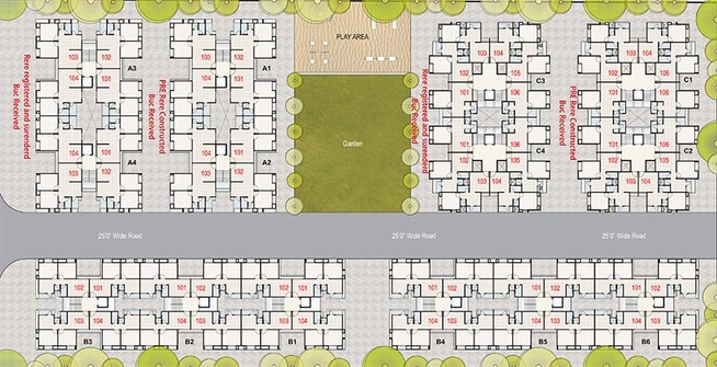Master Plan of Ruchi Rupak Flats in Hazira, Surat - Image 178269