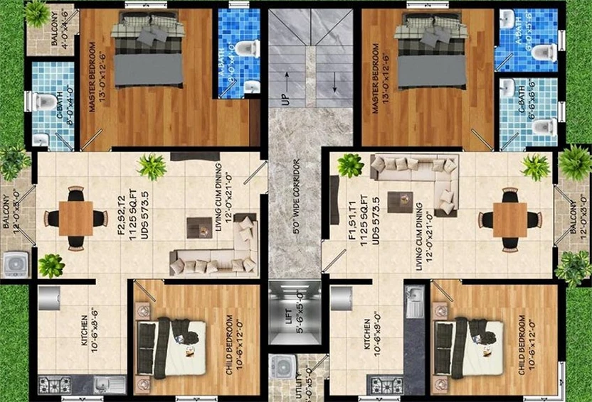 Floor Plan of Vasiyam Delight in Medavakkam, Chennai - Image 178277