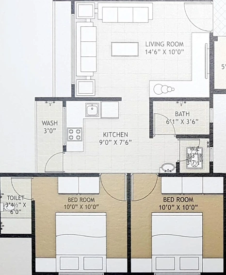 2 BHK Flat in Laxmi Rushikesh Enclave in Limbayat, Surat - Image 819226