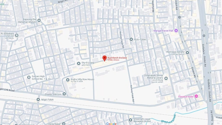 Location of Laxmi Rushikesh Enclave in Limbayat, Surat - Image 178290