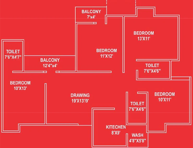 4 BHK Flat in PGH People High Rise in Bhanpur, Bhopal - Image 819230
