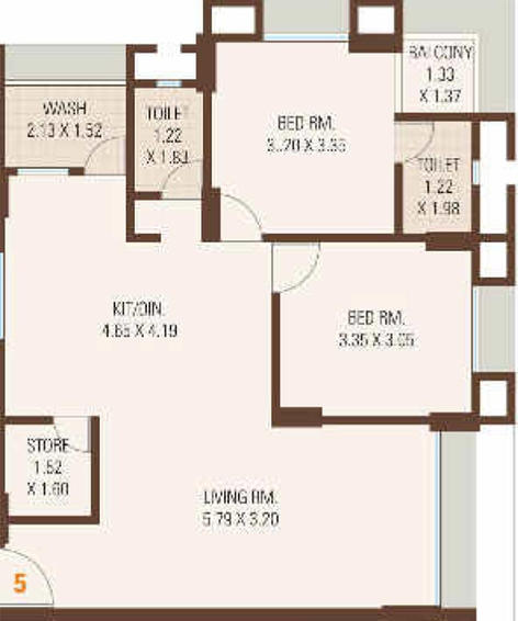 2 BHK Flat in Hari Sahajanand Hills in Palanpur, Surat - Image 819232