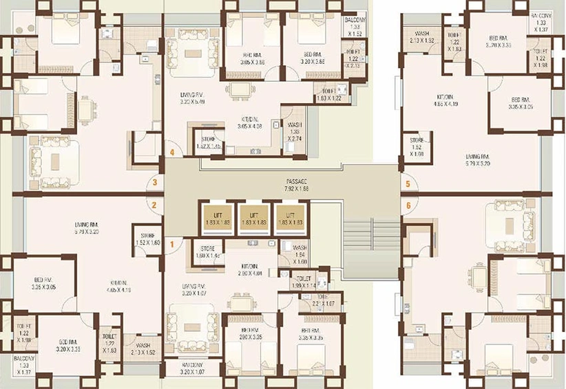 Floor Plan of Hari Sahajanand Hills in Palanpur, Surat - Image 178316