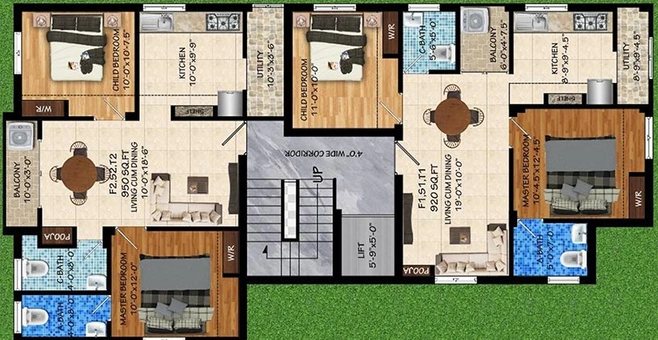 Floor Plan of Vasiyam Prime in Sithalapakkam, Chennai - Image 178365