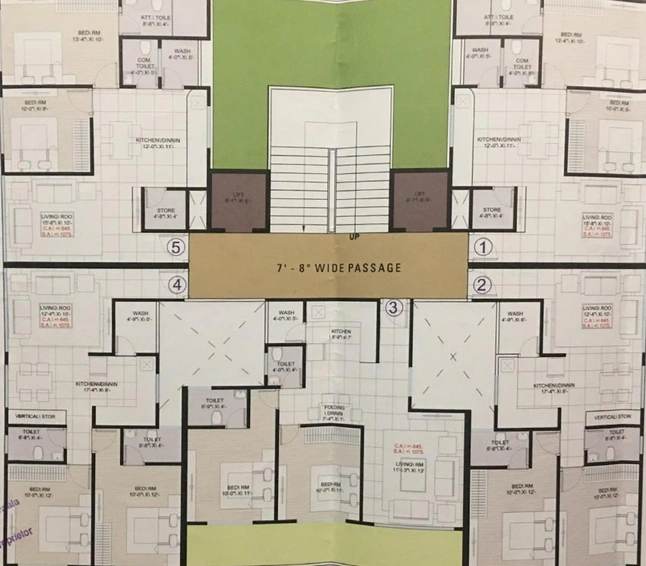 Floor Plan of Sai KG Heights in Bhimrad, Surat - Image 179585