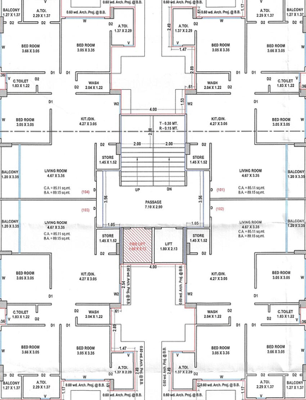 Floor Plan of Sai Niyanta in Jahangirabad, Surat - Image 178503