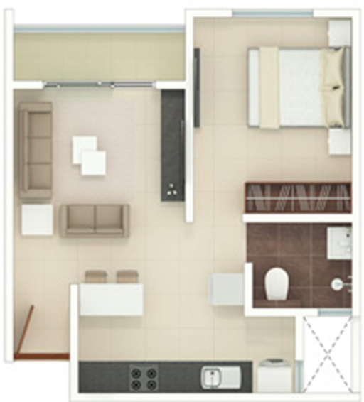 1 BHK Flat in Rohan Upavan in Hennur Road, Bangalore - Image 819318