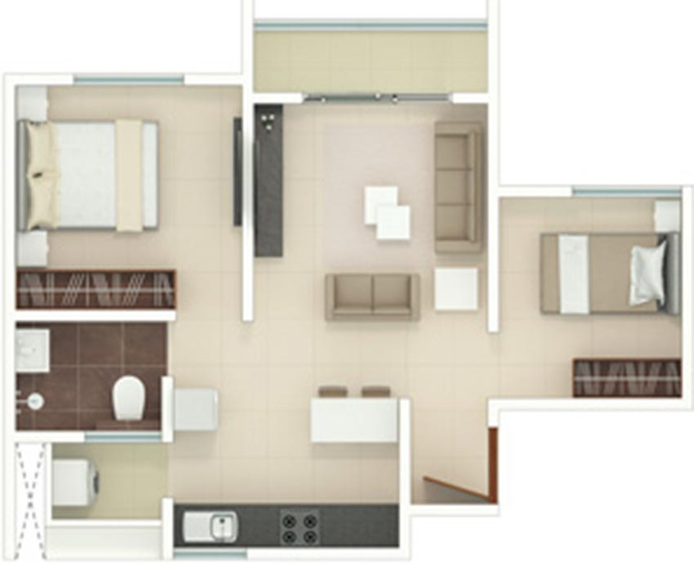 1.5 BHK Flat in Rohan Upavan in Hennur Road, Bangalore - Image 819319