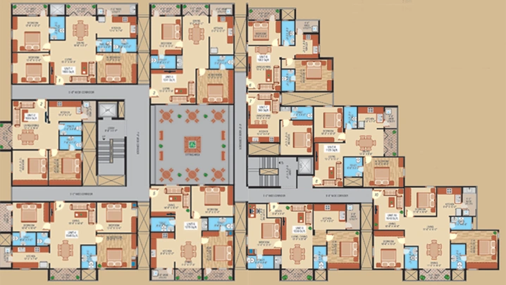 Floor Plan of K&T Sai Sannidhi in Basapura, Bangalore - Image 178549