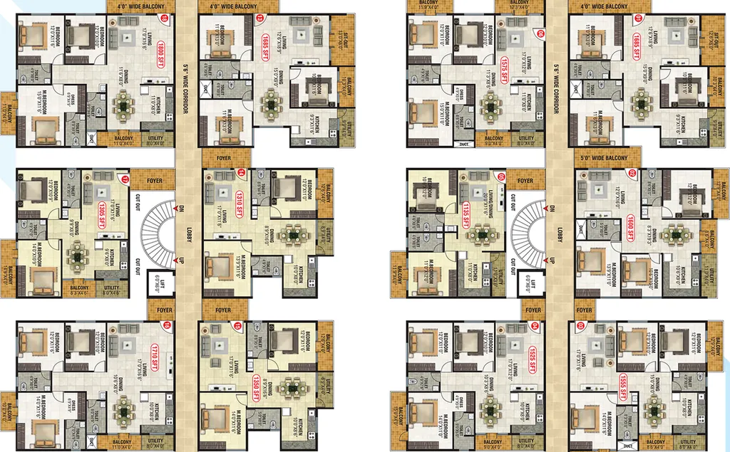 Floor Plan of Devagiri Emeralds in Uttarahalli, Bangalore - Image 178658