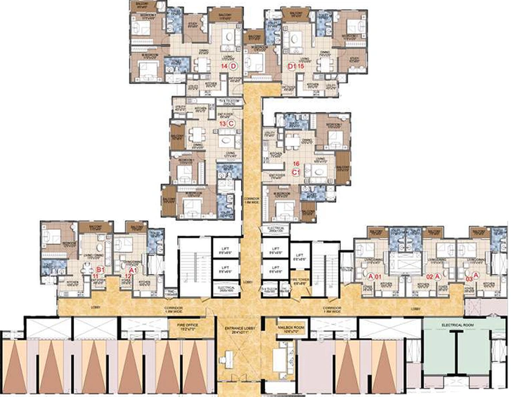 Floor Plan of Sattva Songbird in Budigere Road, Bangalore - Image 178782
