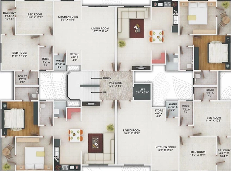 Floor Plan of Shilp Sai Palace in Saroli, Surat - Image 178861