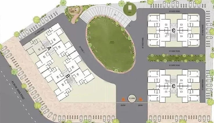 Master Plan of Shiv Samarpan Height in Vanakala, Surat - Image 178844