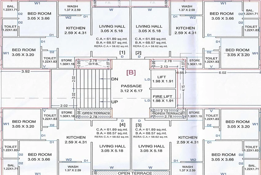 Floor Plan of Shashwat Luxuria in Pasodara, Surat - Image 178977