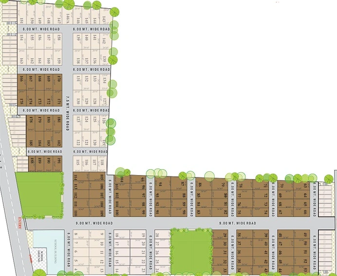 Master Plan of Shivanjali Row House in Umra, Surat - Image 179070