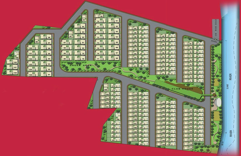 Master Plan of Radha Maple Town in Bandlaguda Jagir, Hyderabad - Image 115061