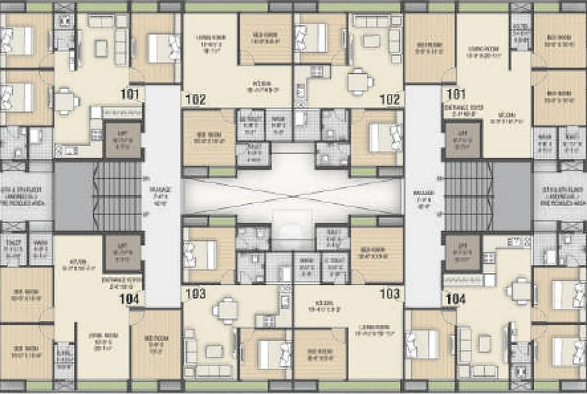 Floor Plan of Shree Hari Luxuria in Dindoli, Surat - Image 179112