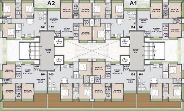 Floor Plan of Shree Hari Solitaire in Dindoli, Surat - Image 179126