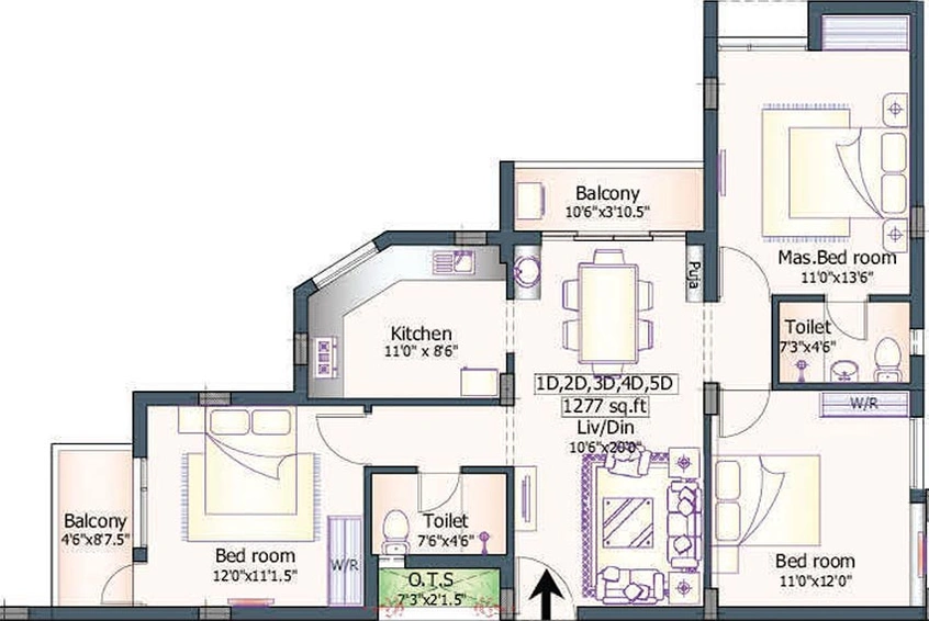 3 BHK Flat in Marutham Apoorva in Anna Nagar, Chennai - Image 819484
