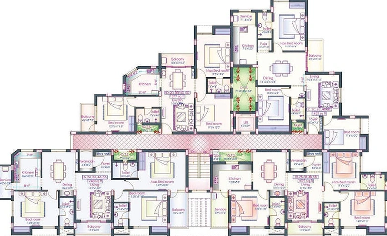Floor Plan of Marutham Apoorva in Anna Nagar, Chennai - Image 179198