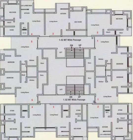 Floor Plan of Shubh Residency in Dabholi, Surat - Image 179208