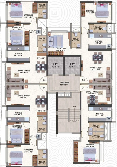 Floor Plan of Balaji Heights in Borivali East, Mumbai - Image 115110