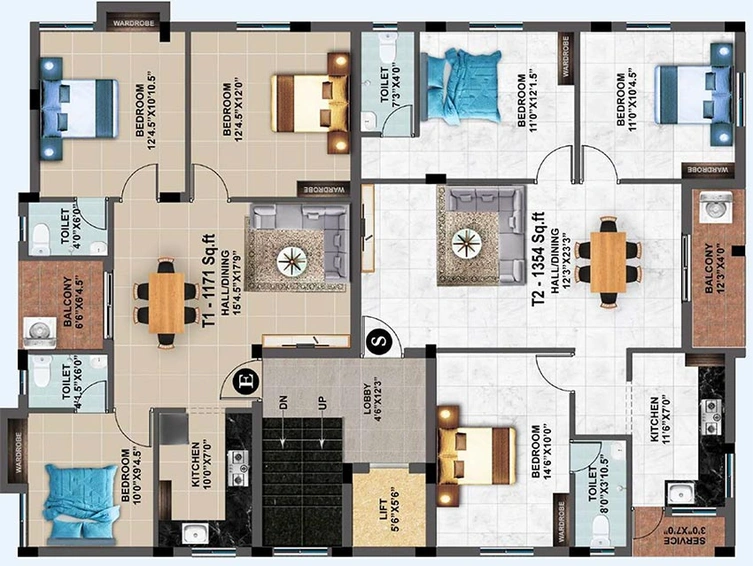 Floor Plan of MP Nyra in Pammal, Chennai - Image 179277